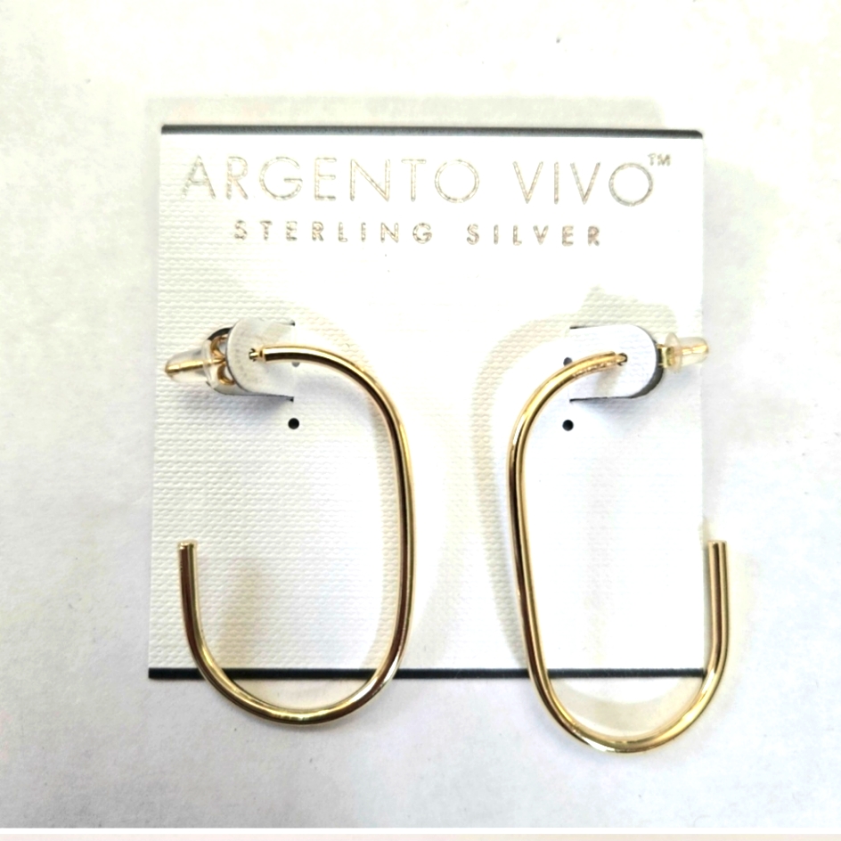 Sterling Silver Open End Hoops